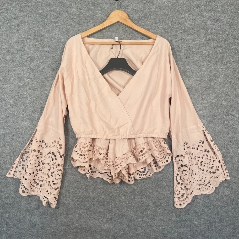WINSTON WHITE 2 Piece Set Size M/L Womens Pink Shorts & Top Eyelet Summer - Picture 1 of 15